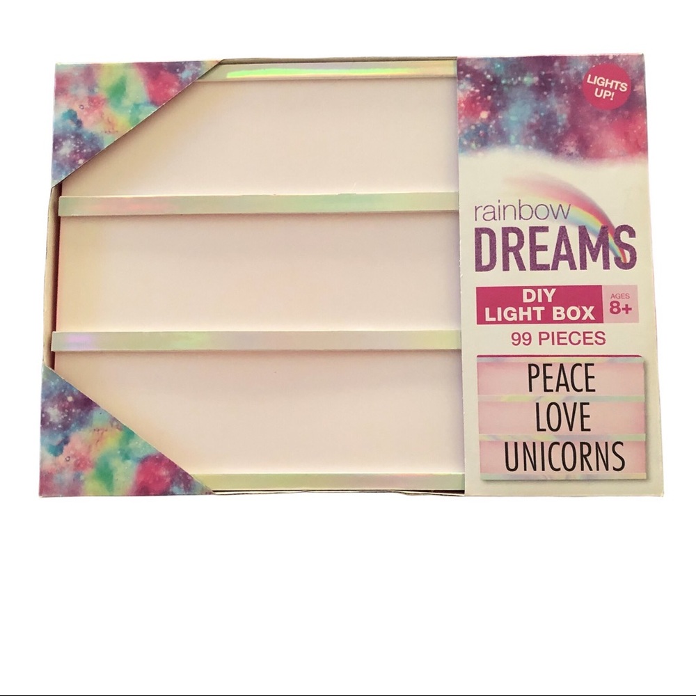 Rainbow Dreams DIY Light Box - 98 Characters Symbols Icons - Message Board NIB